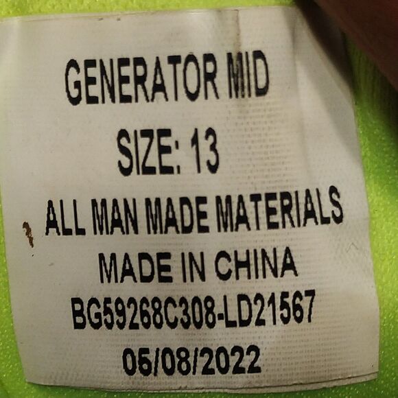 Riddell Generator Mid Lace Up Football Cleat Men's Size 13 Black Gray LD21567 - Picture 12 of 12